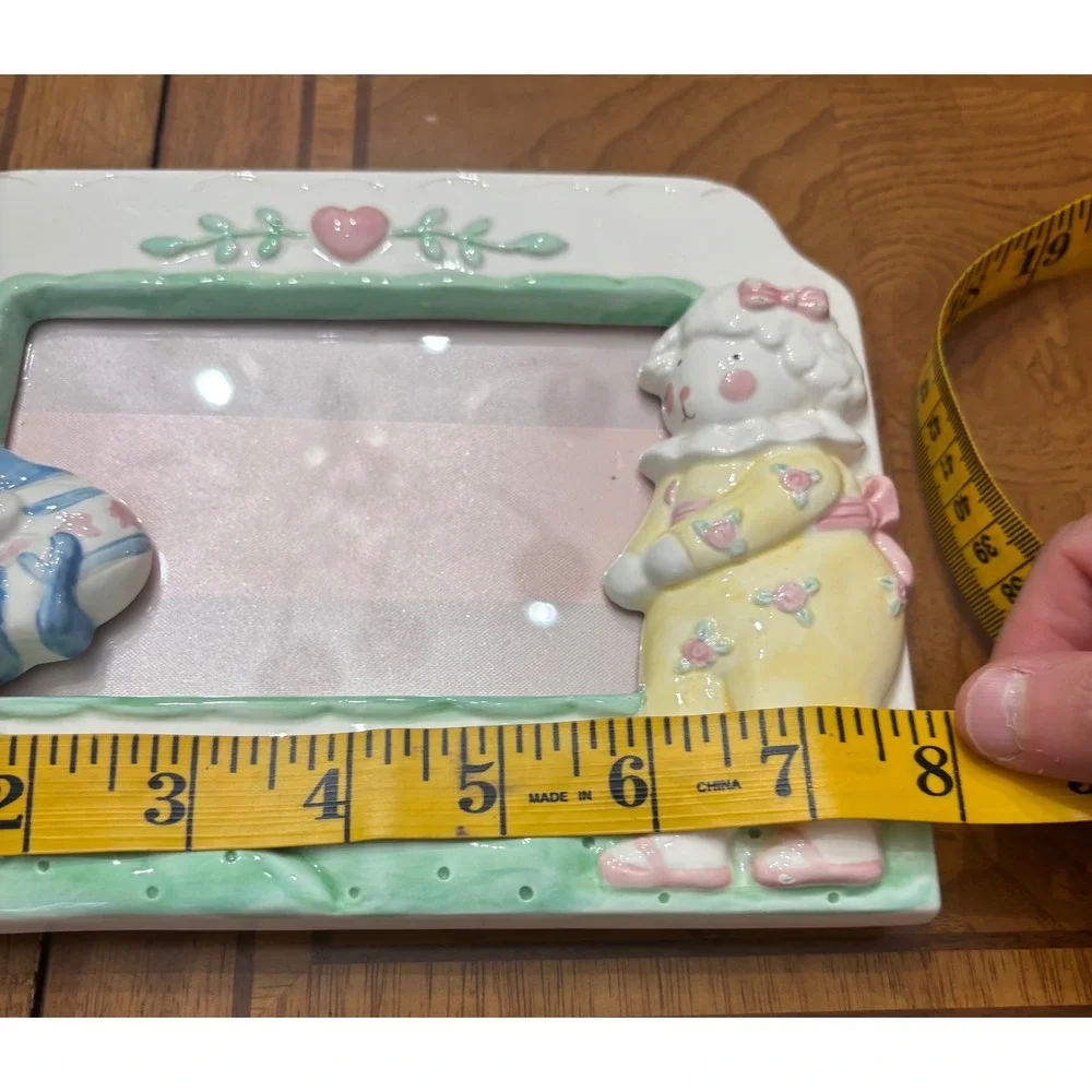 Charpente Lamb Picture Frame Nursery Baby Room Decor Blue Yellow Pink
